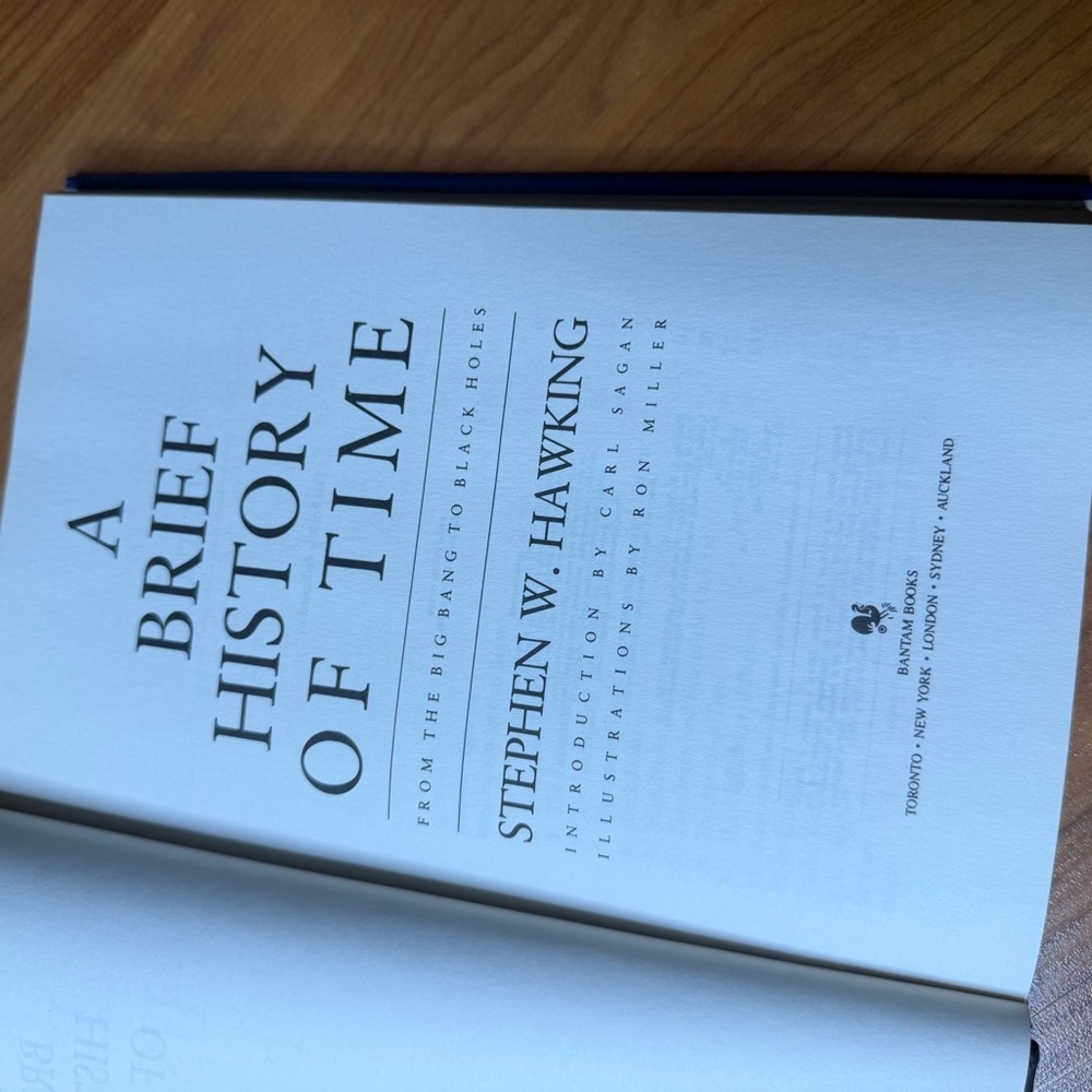 A Brief History of Time Book First Edition Stephen Hawking‎ Collector's Science - Picture 6 of 15